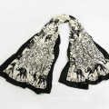 Companheiros de viagens Black Voile Elephant Printed Scarf